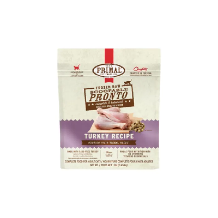Pronto Raw Turkey Frozen Cat Food 1-lb