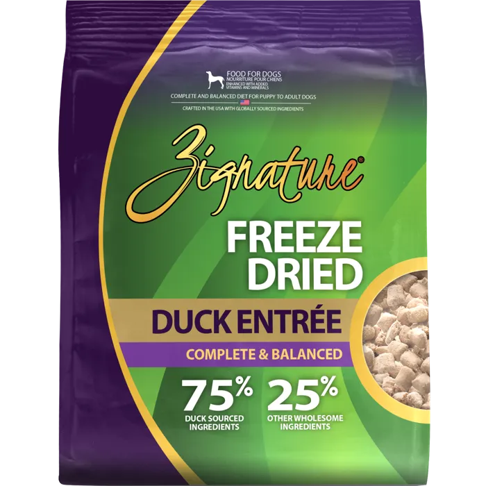 Zignature Freeze Dried Duck Entrée 12.5 oz front