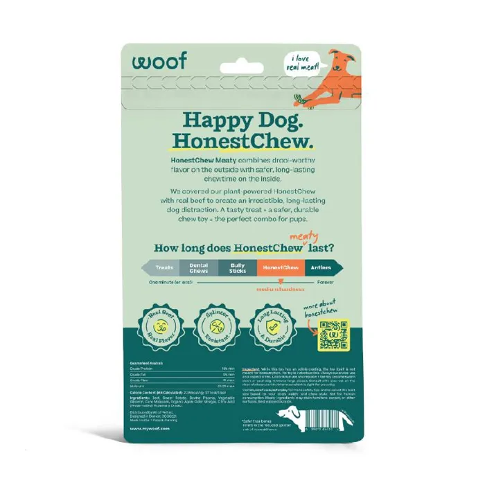 Woof Dog Toy Honestchew Meaty Beef Antler Large