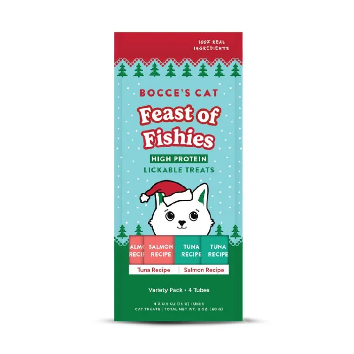 Bocce's Holiday Cat Lickable Feast Of Fishes 2oz