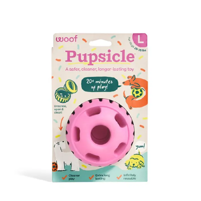 Woof Toy Pupsicle Birthday Party Pink Large