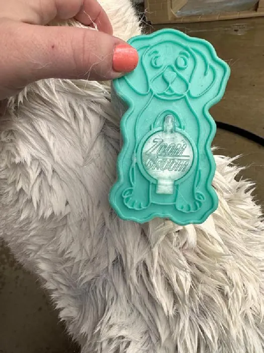 Kong ZoomGroom Bubbles Dog Brush Blue Large