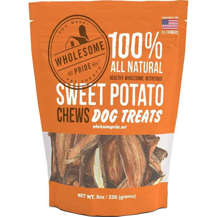 Wholesome Pride Pet Treats Swt Pot 8-oz Chews